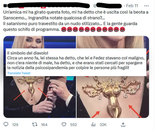 La bufala di "Chiara Ferragni col Maligno" da fakenews a miocuggino