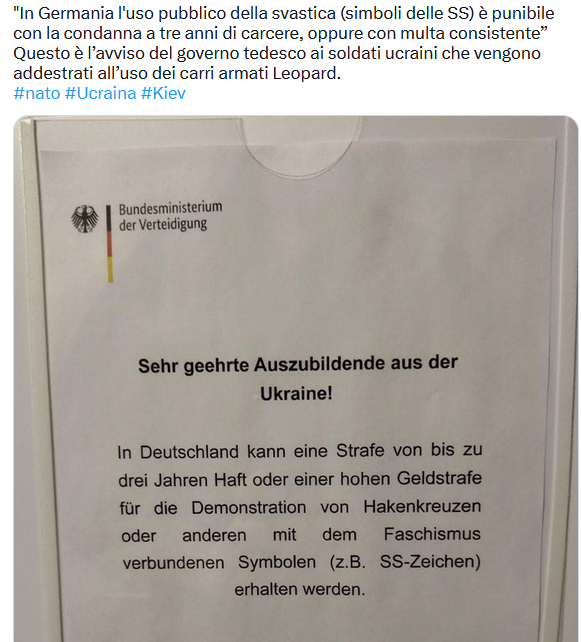 Le Fonti Russe inventano un avviso dell'esercito tedesco agli Ucraini