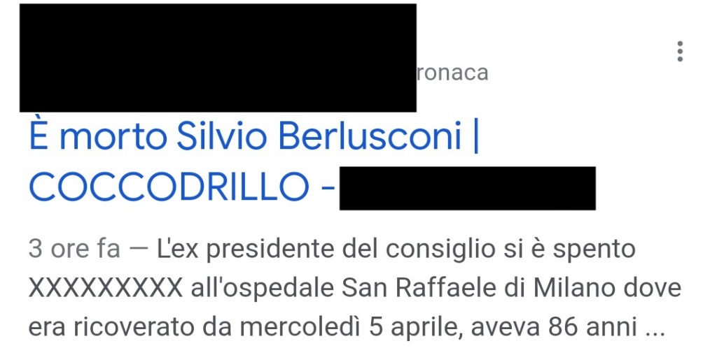 La sindrome del coccodrillo precoce e quel "morto Silvio Berlusconi"