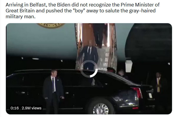 Il video di Biden che non riconosce il Primo Ministro inglese è tagliato
