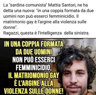 La presunta citazione di Santori sul "matrimonio gay argine al femminicidio"