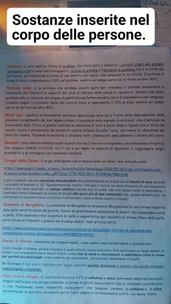 L'improbabile elenco delle "sostanze nel vaccino": bufala combinata