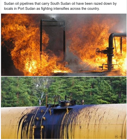 Non credete alle foto dell'incendio della raffineria in Sudan