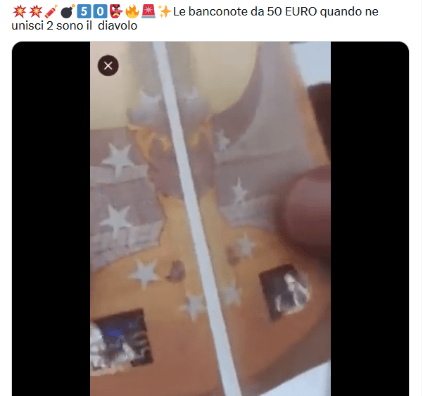 C'è chi scopre i 50 euro satanici (e non parliamo delle pagine di satira)