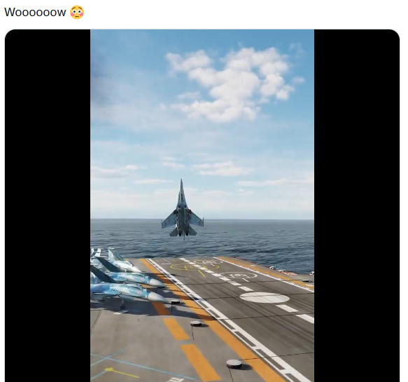 Lo strano atterraggio verticale dell'aereo russo è tratto da un videogame