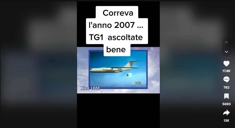 TG1 nel 2007: ancora confusione tra cloud seeding e scie chimiche