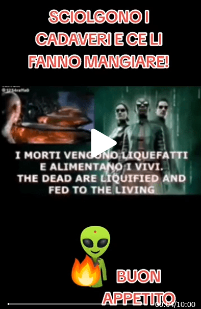 Sciolgono i cadaveri e ve li fanno mangiare: il complottismo incontra Matrix