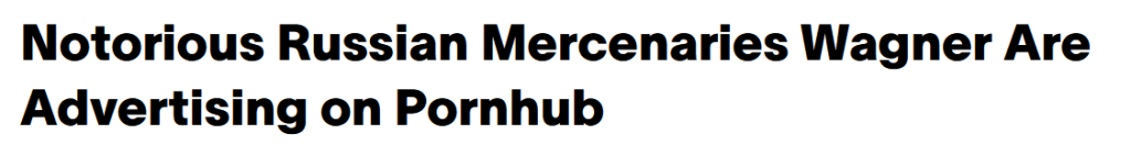 "Enlarge your Wagner""È tutto vero! Grazie a questa strana Operazione Speciale ho allungato i confini della Russia di ben dieci centimetri in circa un anno..."