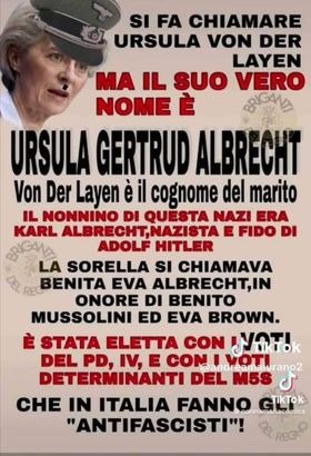 Complottisti si inventano il nonno nazista di Ursula Von Der Leyen