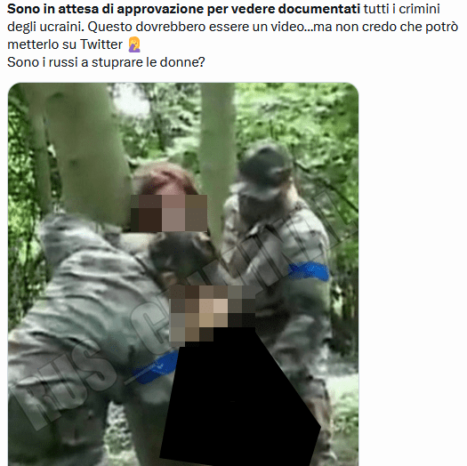 Il video di violenze dei soldati Ucraini viene da un porno (neppure tra i migliori)