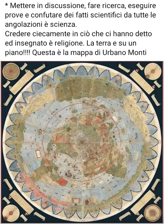 No, non è vero che la mappa di Urbano Monte prova la Terra piatta
