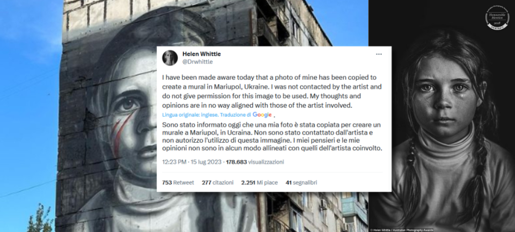 Il murale della bambina a Mariupol ritrae una bimba Australiana