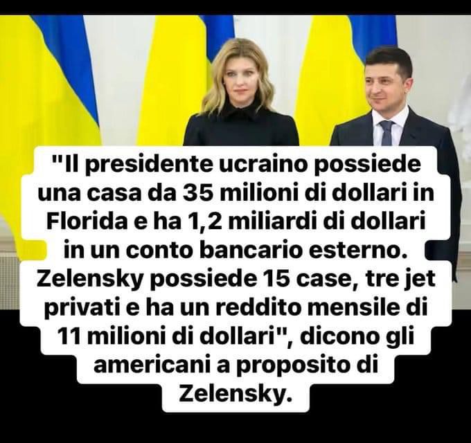 Le fonti russe inventano fonti americane sui miliardi di Zelensky in Florida