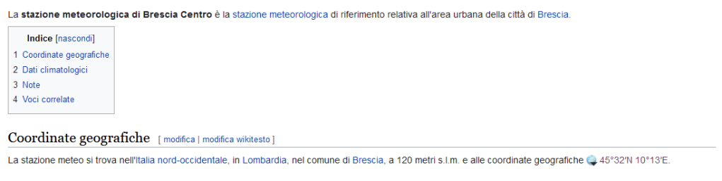 La pagina di Wikipedia sulla presunta stazione