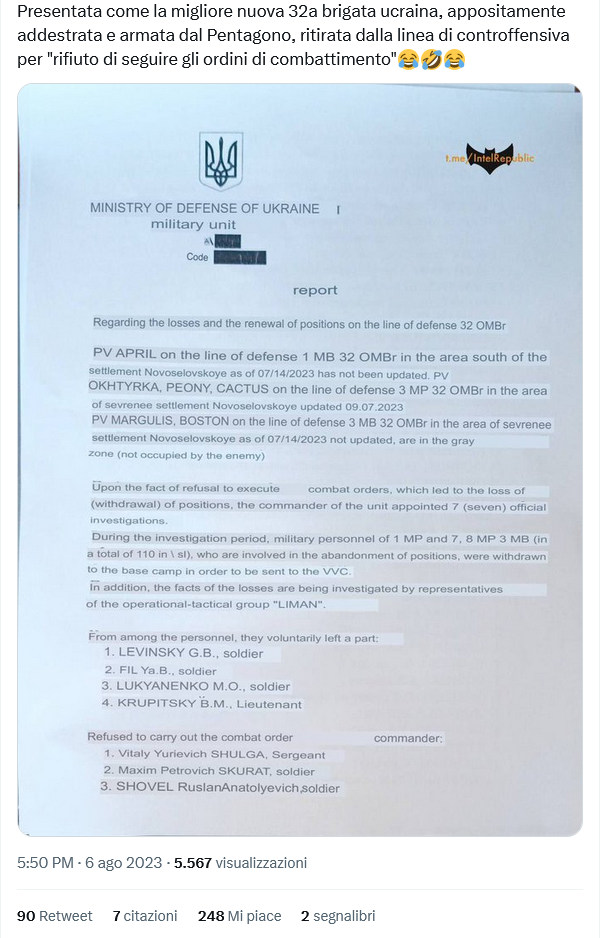 Tutti i problemi del presunto documento sui "disertori della 32ma brigata Ucraina"