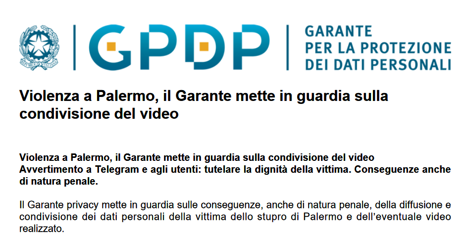 Giovani a caccia del video dello stupro di Palermo e la responsabilità di adulti, media e social