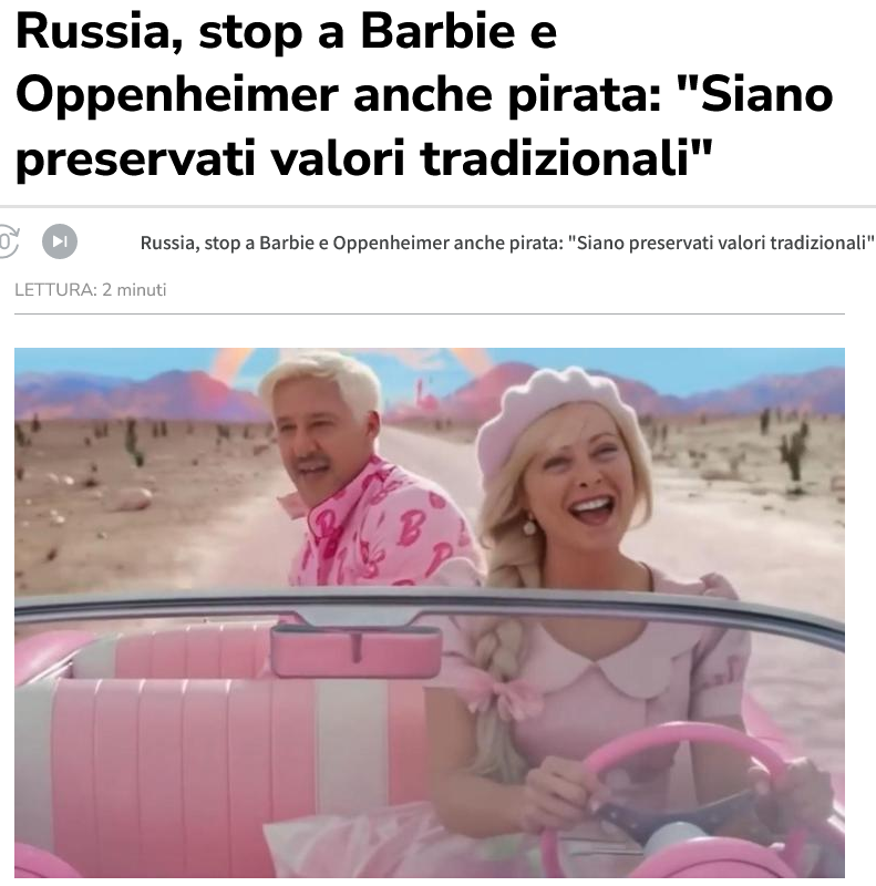 Adnkronos annuncia lo stop di Barbie ed Oppenheimer, ma con foto di Meloni e Salvini