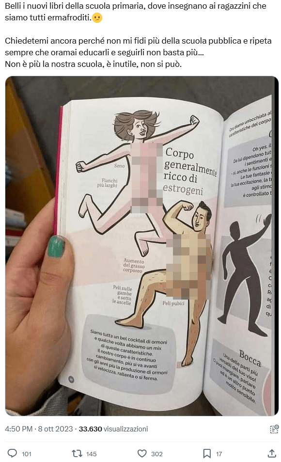 Il misterioso (e fake) caso dei libri per la scuola primaria con ermafroditi
