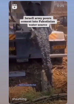 "Israele versa cemento nell'acqua dei Palestinesi": fakenews per omissione