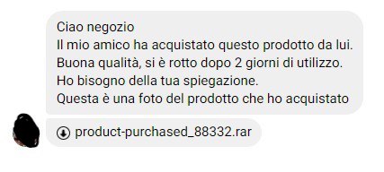 "Ciao negozio, il mio amico ha acquistato"... il messaggio truffa con virus