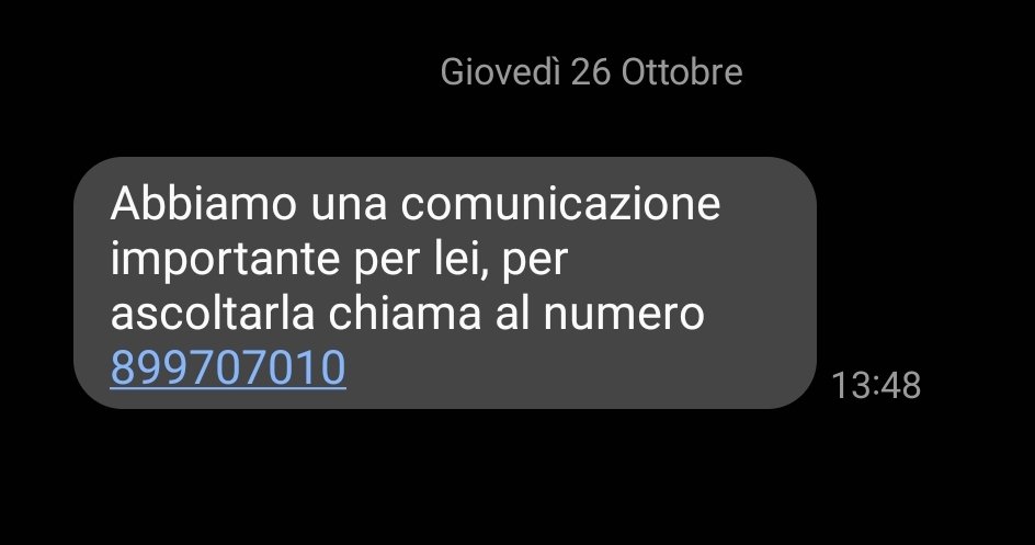 Dal Dottor Roberto Somma al messaggio del vostro operatore: evitate il numero 899707010