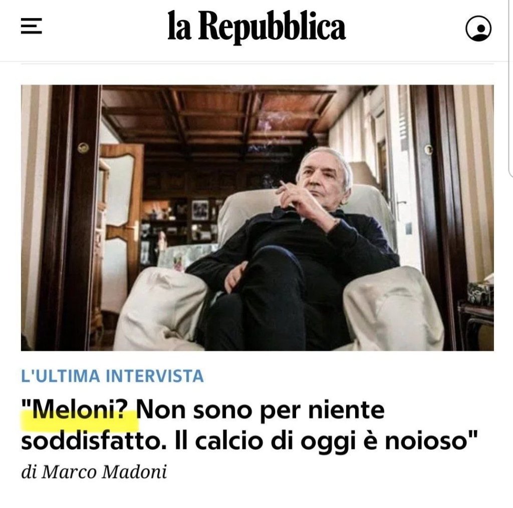 La falsa intervista di Gigi Riva contro Giorgia Meloni