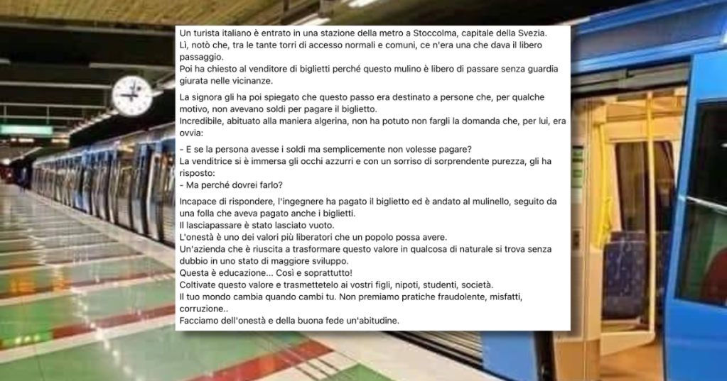 La bufala del "Lasciapassare vuoto" per la metropolitana gratis a Stoccolma
