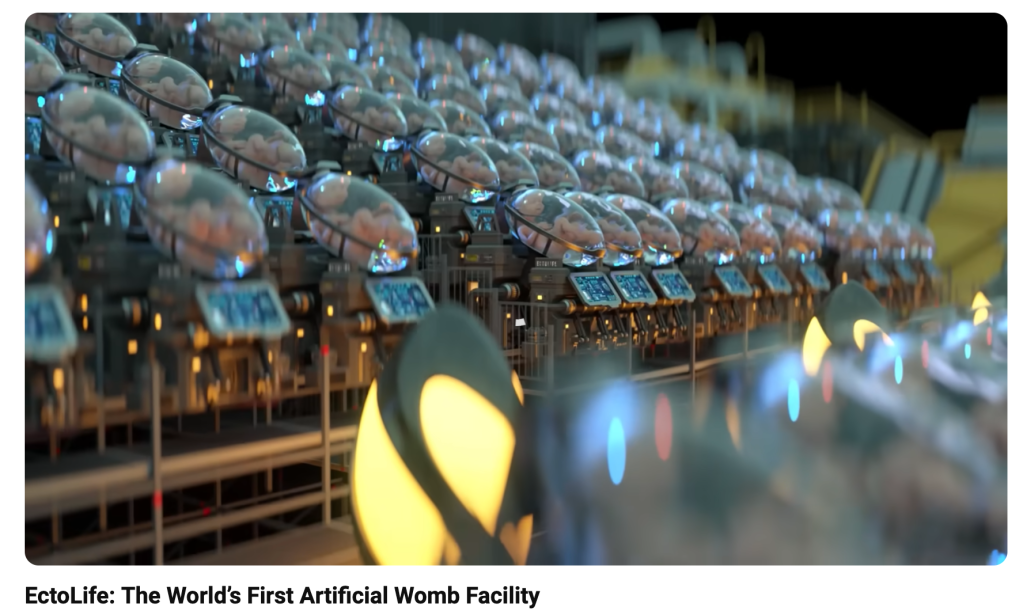 La fabbrica che produce 30.000 bambini a Berlino non esiste. Il video è solo una rappresentazione fantascientifica del progetto EctoLife.