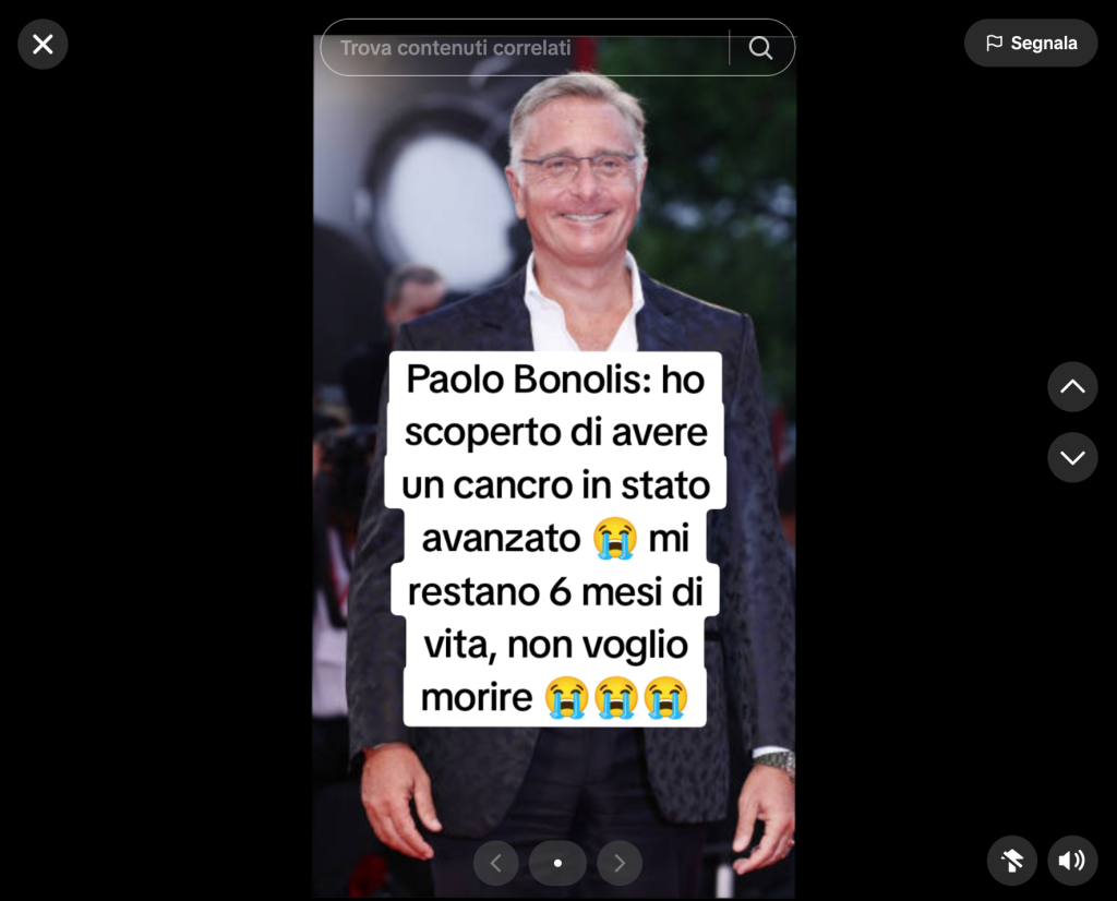 No, non è vero che Paolo Bonolis ha solo sei mesi di vita