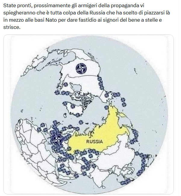 No, questa mappa della NATO che circonda la Russia è una fake news