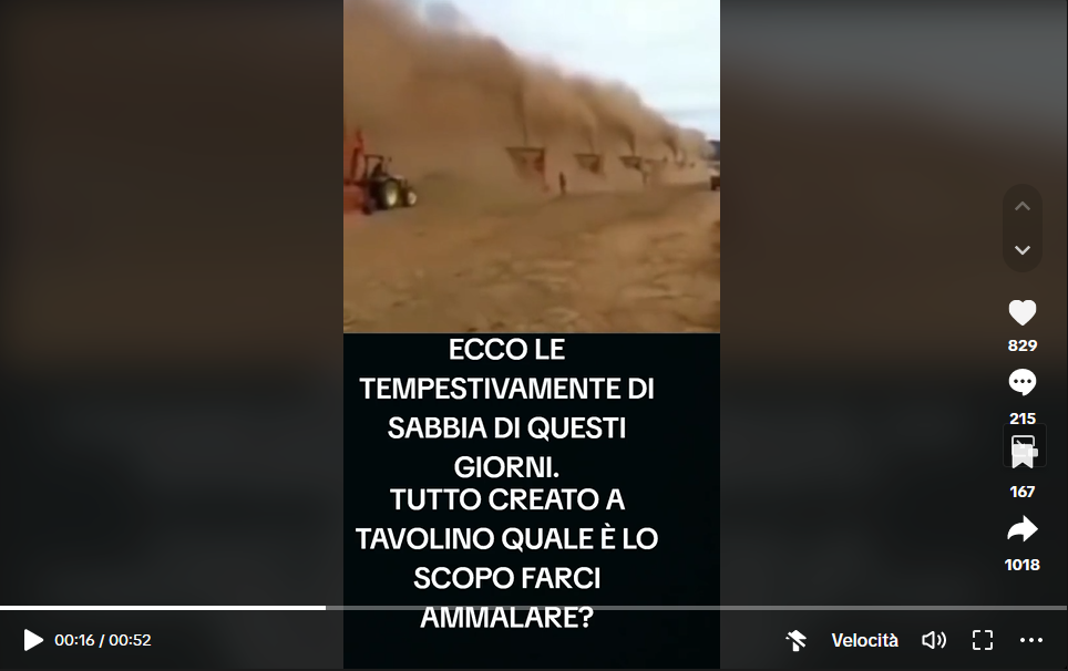 No, questo video non contiene la creazione delle piogge di sabbia, ma delle mietitrebbie