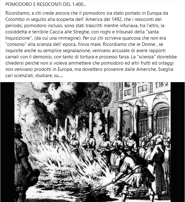No amici, il pomodoro viene dalle Americhe per davvero