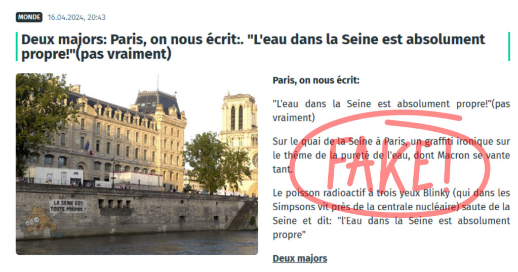 Il murales contro Macron col pesce dei Simpsons non esiste