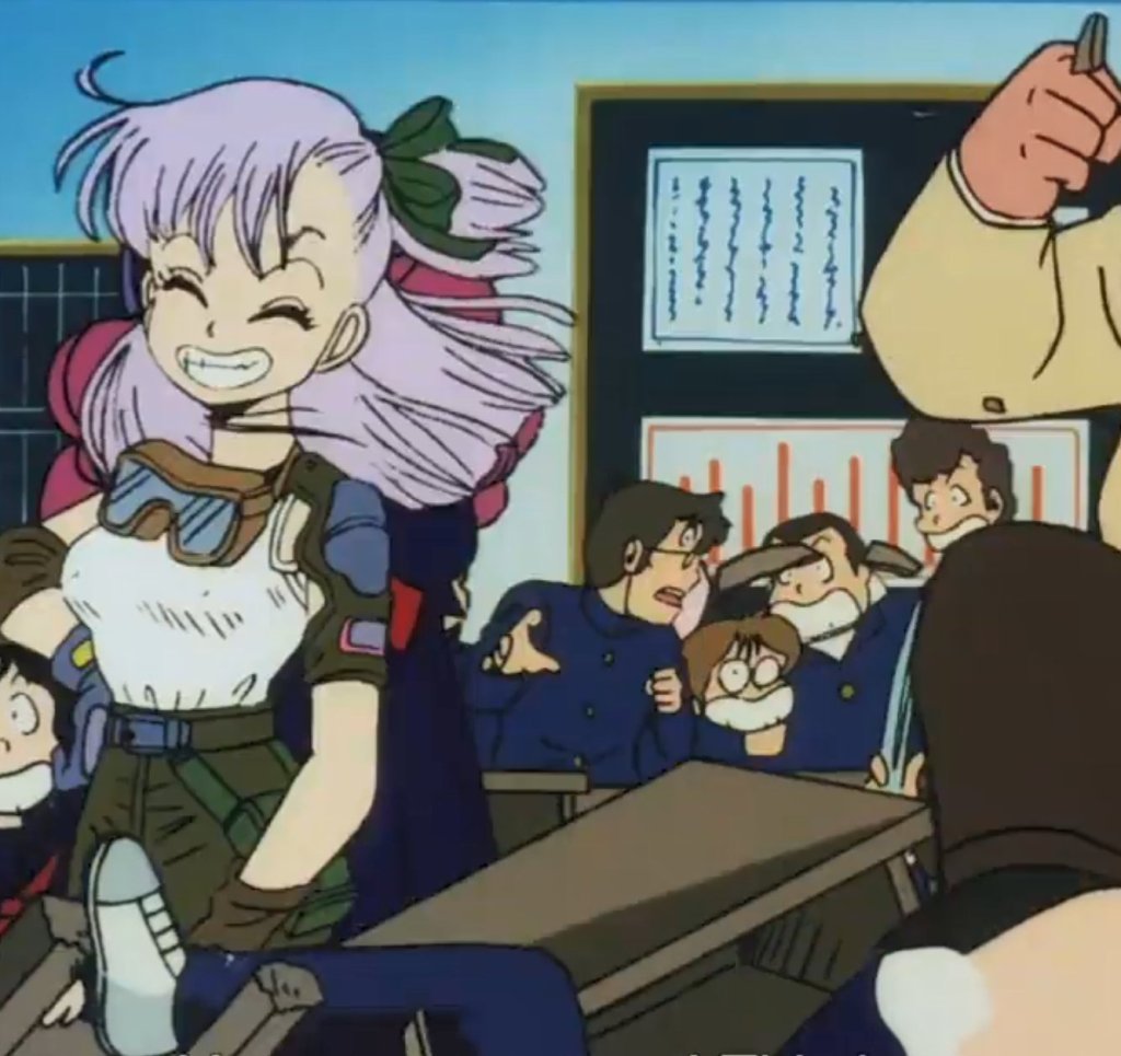 Prima apparizione animata di Bulma, 1985, Urusei Yatsura
