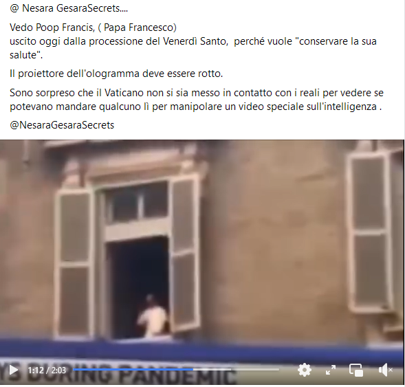 Il video del Papa che sparisce è solo l'ennesimo video rimontato ad arte