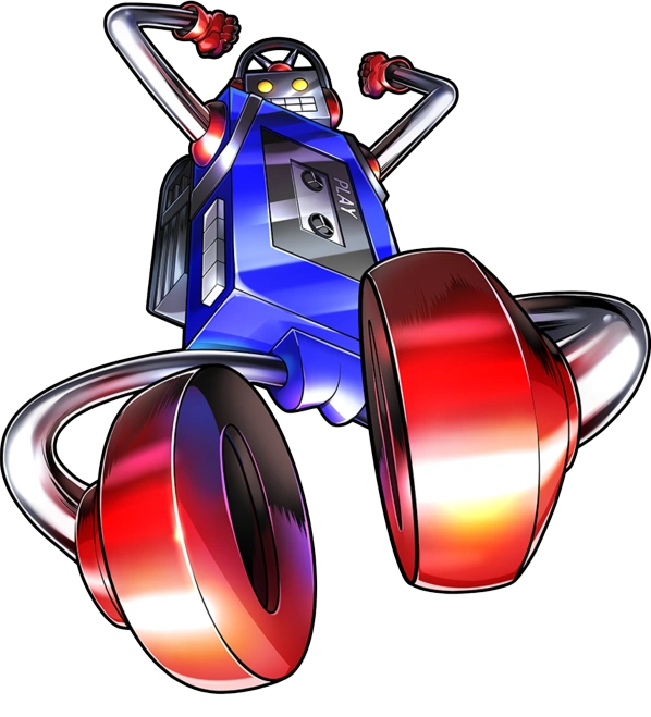 Stereo-Cassette King, eroe "creato dai piccoli fan" ispirato ai Walkman SONY, oggetto del desiderio dell'epoca