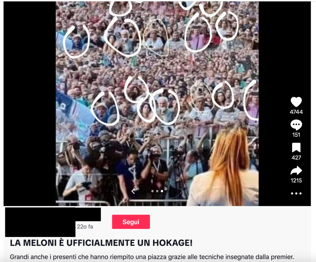 Le foto ritoccate "tecnica segreta della Meloni" non sono della Meloni (né recenti)