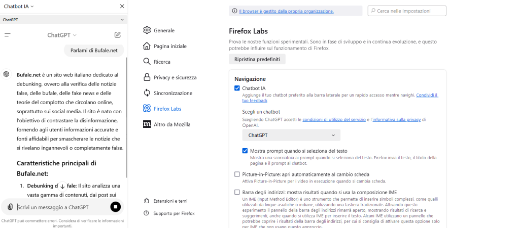 Il risultato della prova