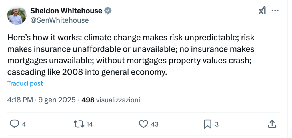 Post X del senatore Whitehouse