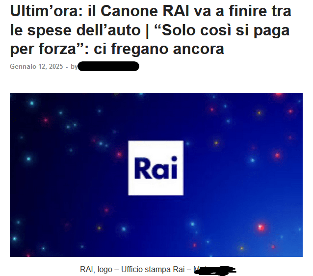 Il Canone RAI inserito nel costo dell'auto? Le solite bufale sul Codice della Strada
