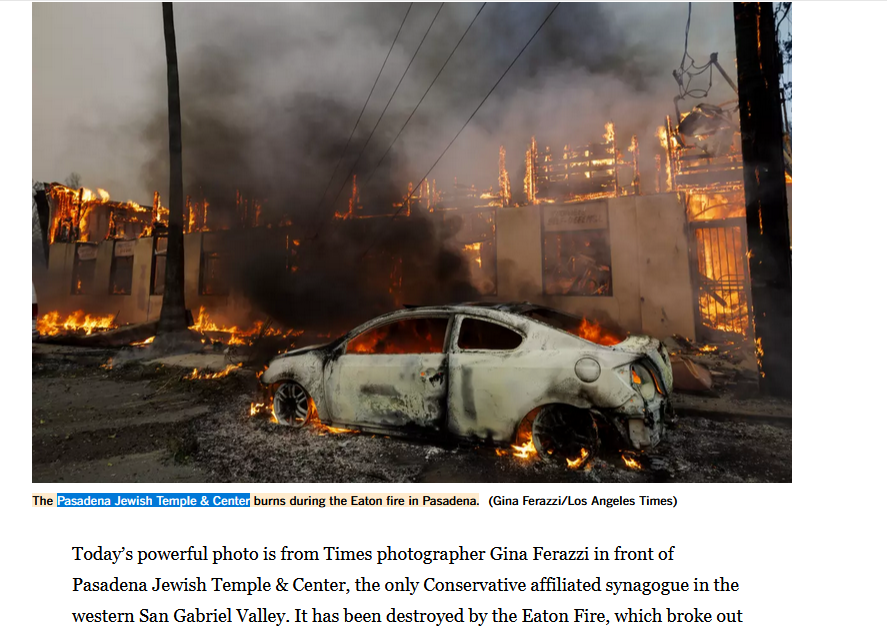 La "foto del giorno" per Los Angeles Times