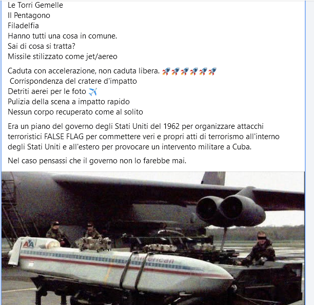 No, questo non è un "missile stilizzato come aereo" usato per creare la false flag dell'11/9