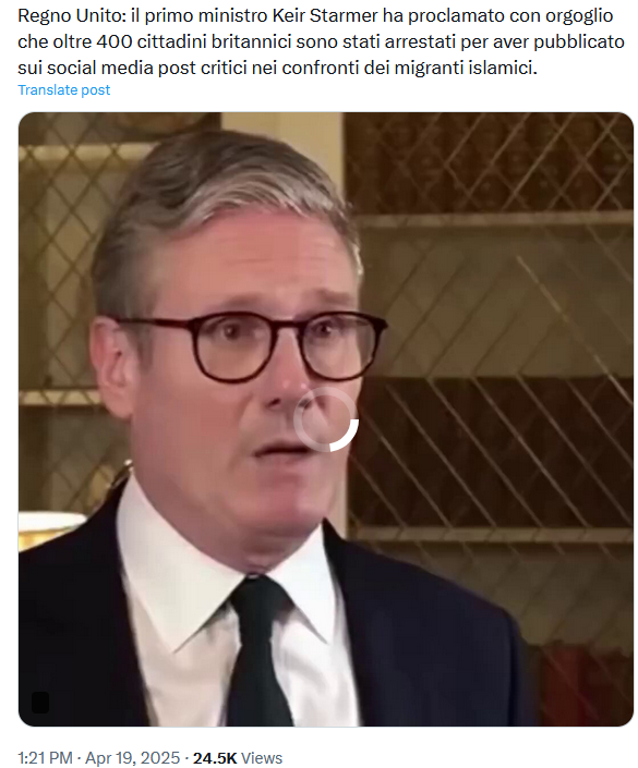 No, non è vero che Starmer ha fatto arrestare 400 persone che hanno parlato male degli immigrati
