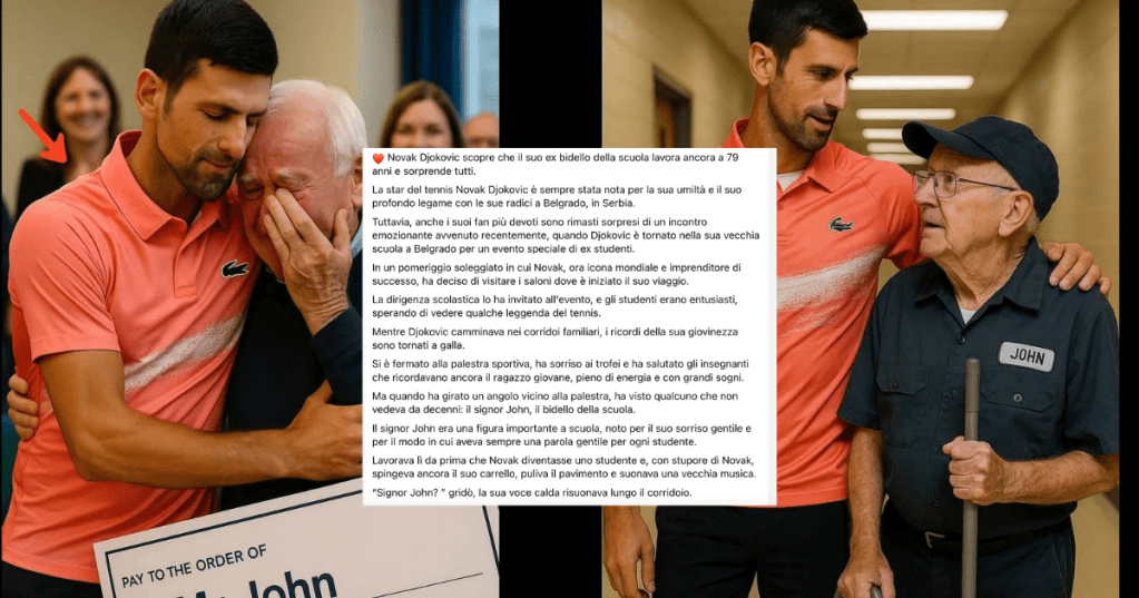La storiella inventata di Novak Djokovic e il Bidello John