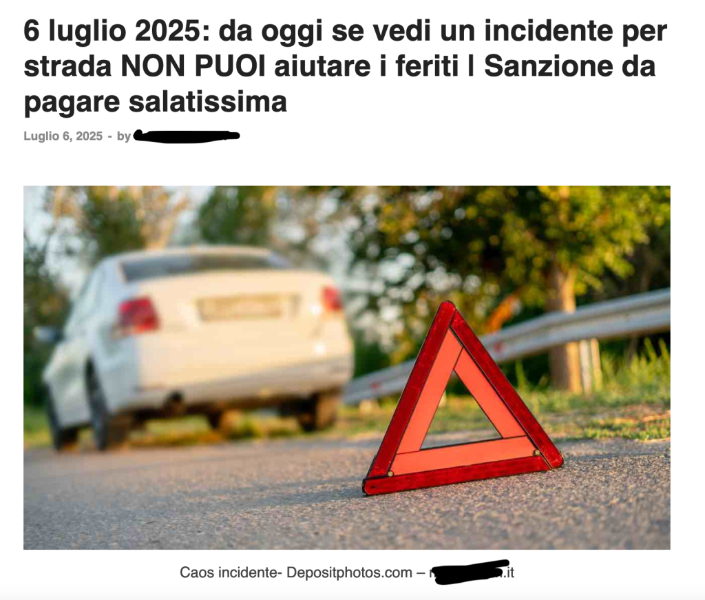 La (pericolosissima) bufala dell'abolizione dell'omissione di soccorso e del divieto di soccorrere