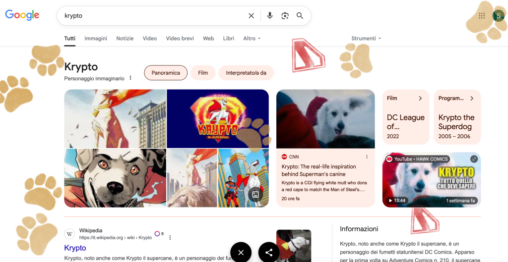 Krypto, il cane di Superman arriva anche su Google
