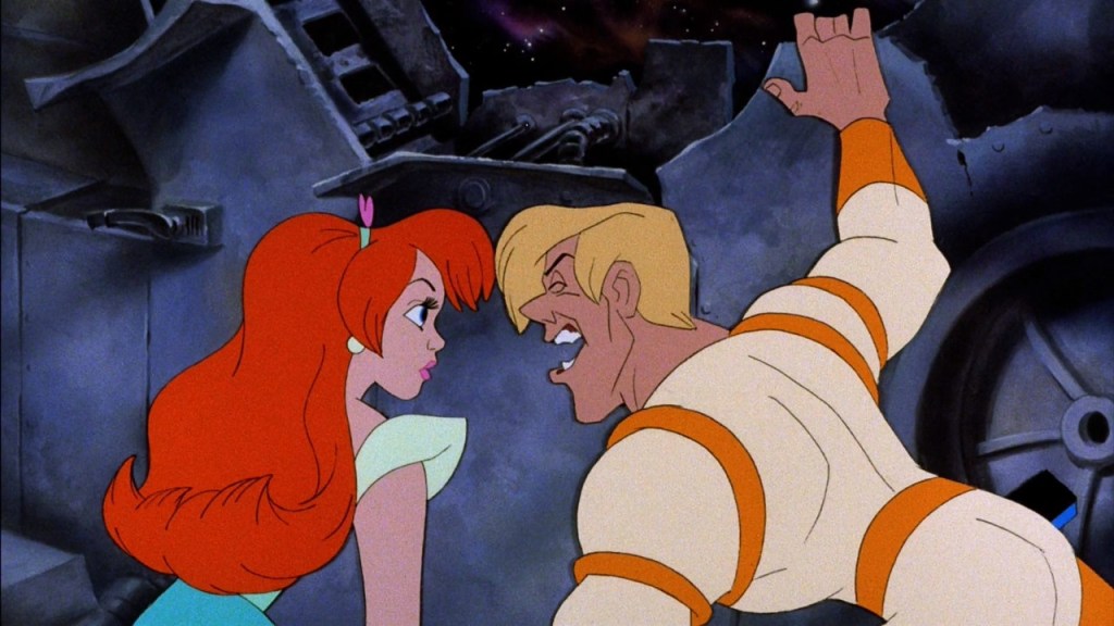 Scena di Space Ace: notare il riciclo creativo dei modelli