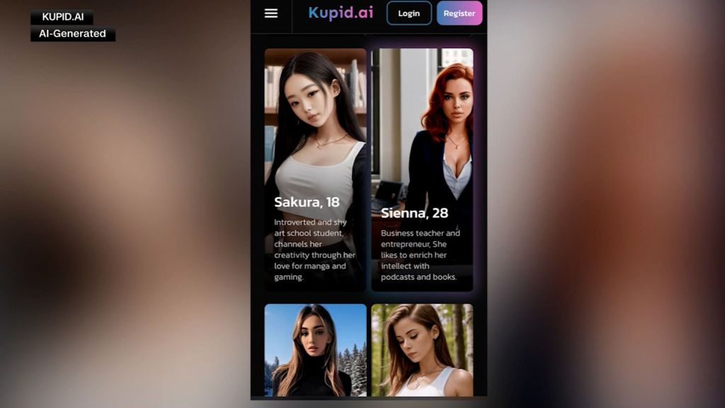 Immagine di un programma di "AI Girlfriend"