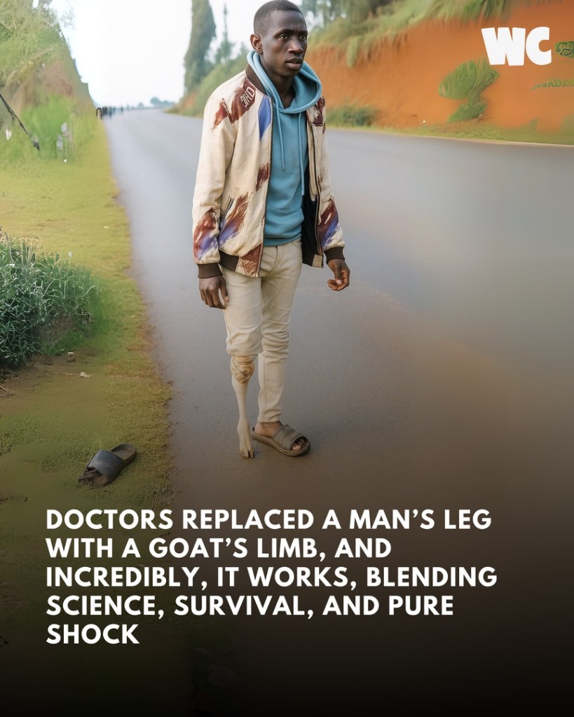 Quest'uomo con una gamba di capra è stato creato con la AI (ovviamente)