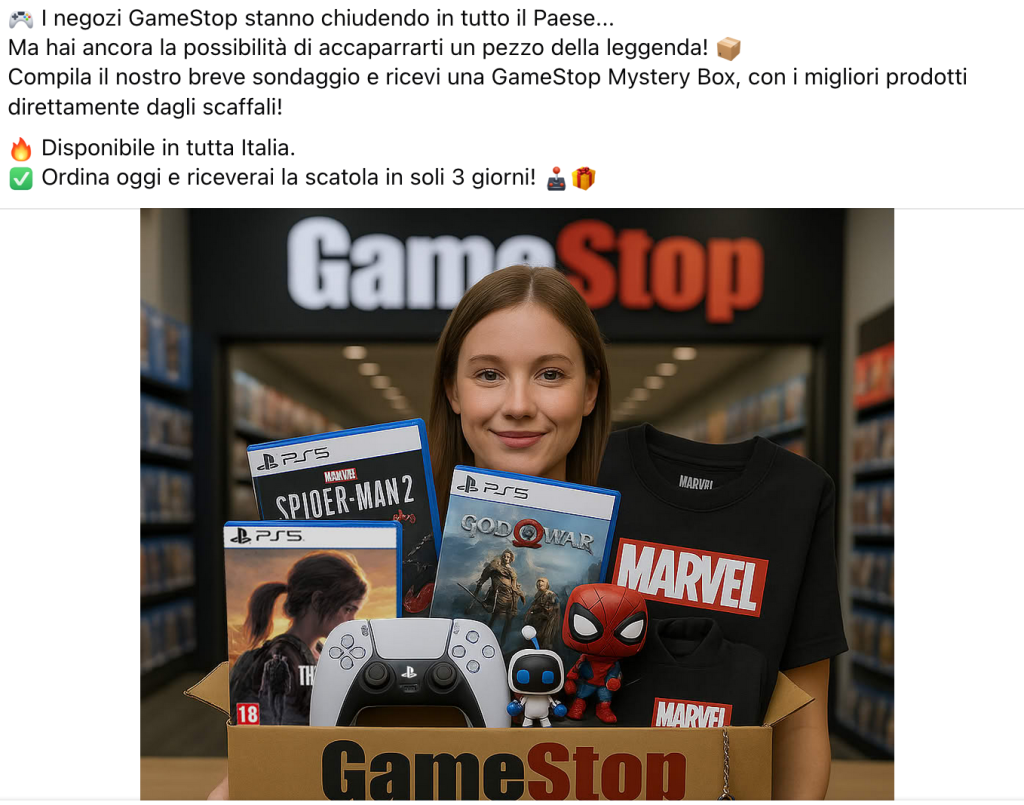 Lo scam della Mystery Box di GameStop da 2 euro